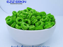 Apple-flavored corn rings