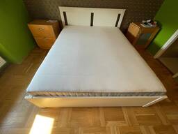 Bed with mattress